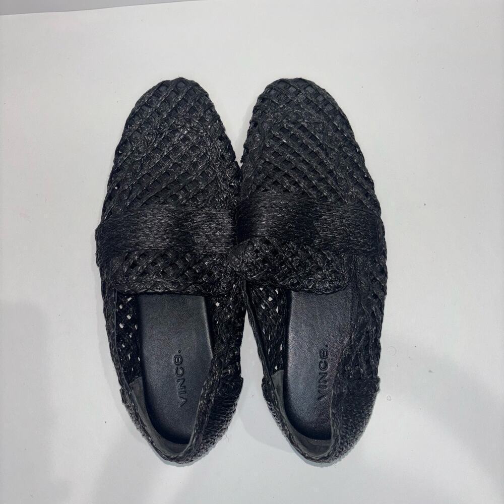 Vince Davis Raffia Loafers in Black – Men’s Size 8.5 (EU 39)